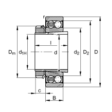 {(dio)S 2210-K-2RS-TVH-C3 + H310, (j) DIN 630  DIN 5415 (bio)ʵҪߴ, F׺;oɂ(c)ܷ